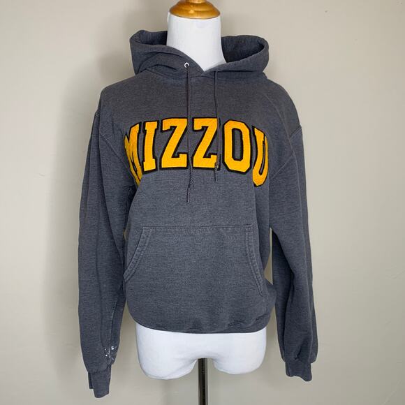 Champion Tops - Champion Gray Mizzou Hoodie Sz Small Cotton Blend
